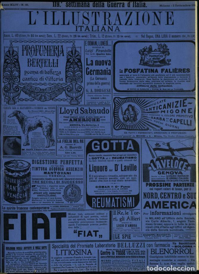 Libri di seconda mano: L'illustrazione Italiana anno XLIV N.35 del 1917