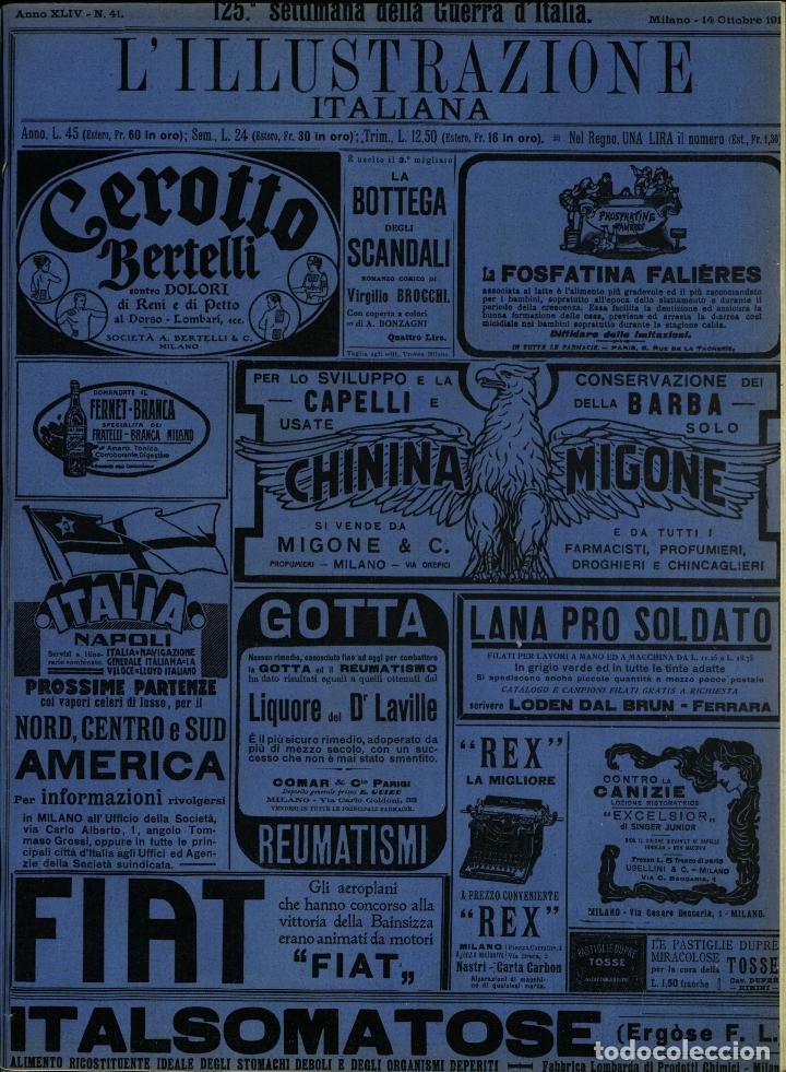 Libros de segunda mano: L'illustrazione Italiana anno XLIV N.41 del 1917