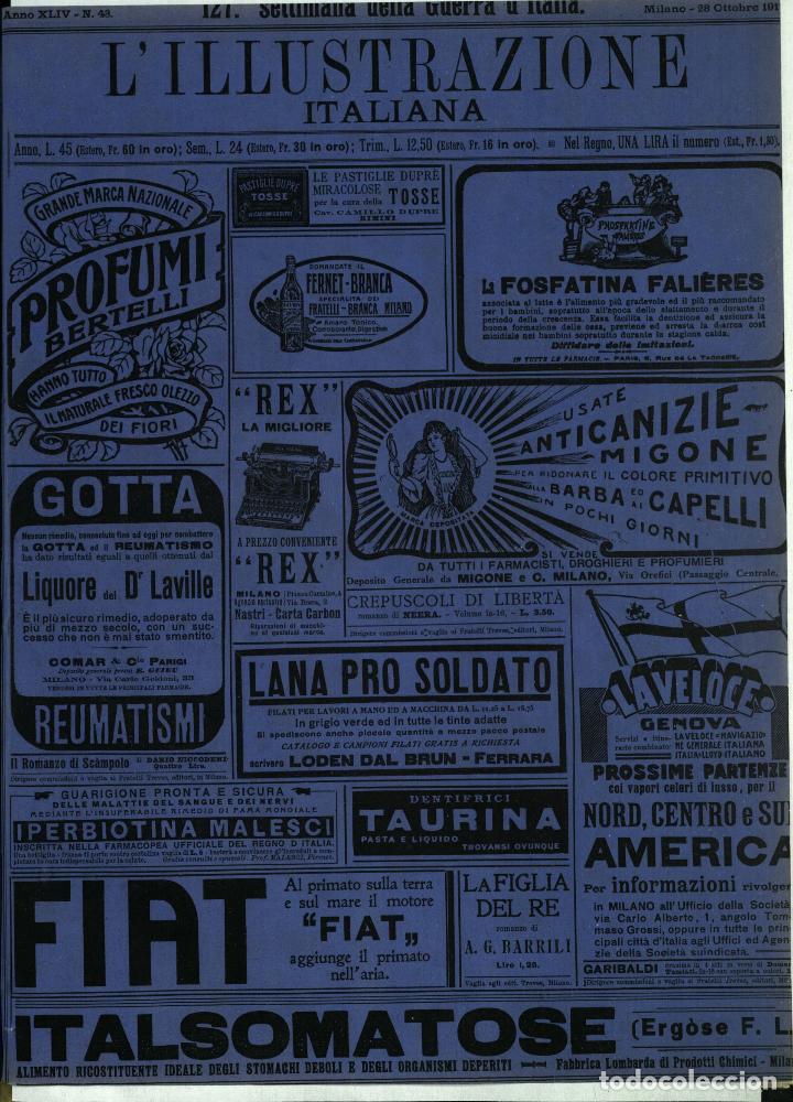 Libri di seconda mano: L'illustrazione Italiana anno XLIV N.43 del 1917