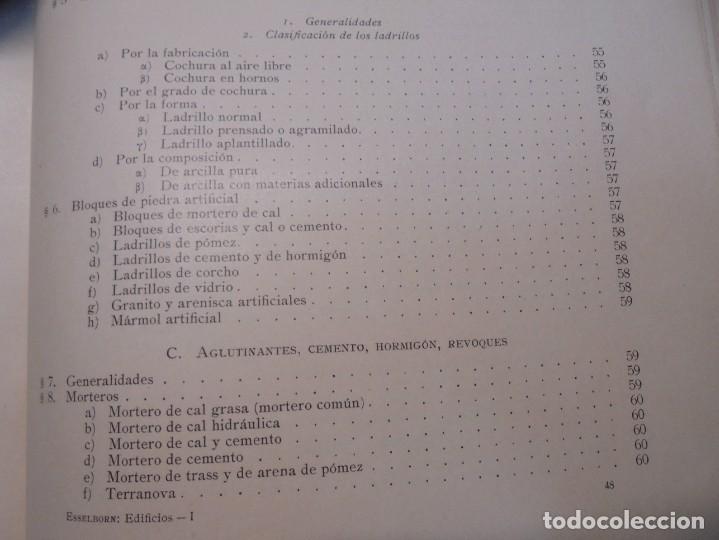 Libros de segunda mano: TRATADO GENERAL DE CONSTRUCCION. CARLOS ESSELBORN. CONSTRUCCION DE EDIFICIOS. TOMO I. 1938 - Foto 21