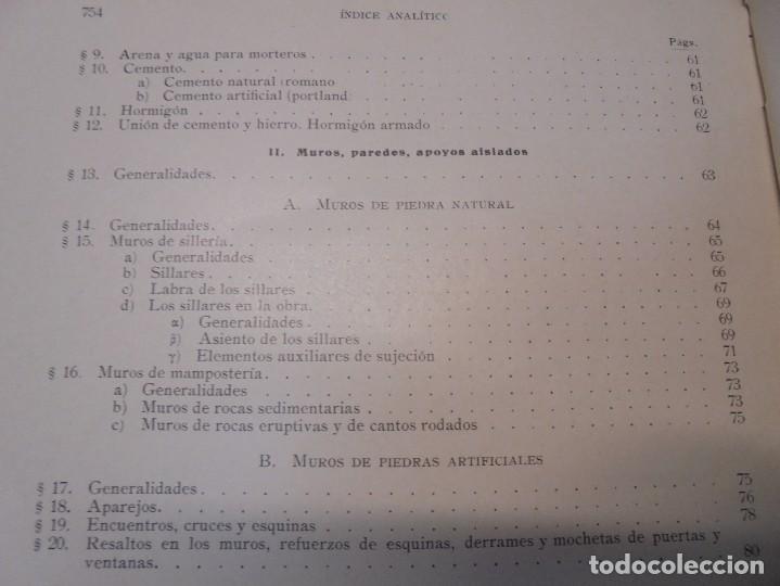 Libros de segunda mano: TRATADO GENERAL DE CONSTRUCCION. CARLOS ESSELBORN. CONSTRUCCION DE EDIFICIOS. TOMO I. 1938 - Foto 22