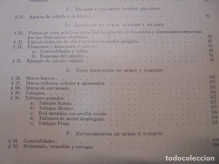 Libros de segunda mano: TRATADO GENERAL DE CONSTRUCCION. CARLOS ESSELBORN. CONSTRUCCION DE EDIFICIOS. TOMO I. 1938 - Foto 23