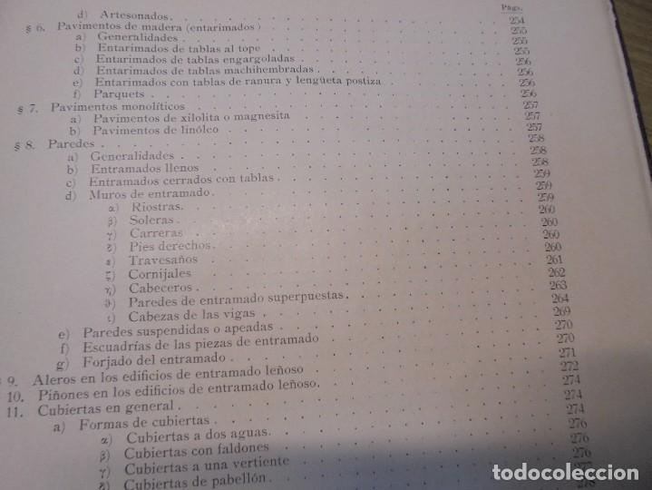 Libros de segunda mano: TRATADO GENERAL DE CONSTRUCCION. CARLOS ESSELBORN. CONSTRUCCION DE EDIFICIOS. TOMO I. 1938 - Foto 32