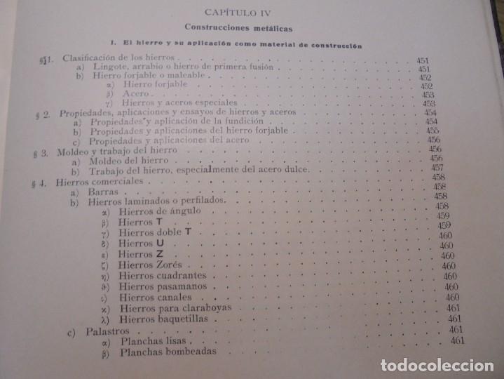 Libros de segunda mano: TRATADO GENERAL DE CONSTRUCCION. CARLOS ESSELBORN. CONSTRUCCION DE EDIFICIOS. TOMO I. 1938 - Foto 37