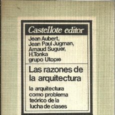 Libros de segunda mano: LAS RAZONES DE LA ARQUITECTURA - AUBERT, JUGMAN, SUGUER, TONKA - EDITOR CASTELLOTE - 1976