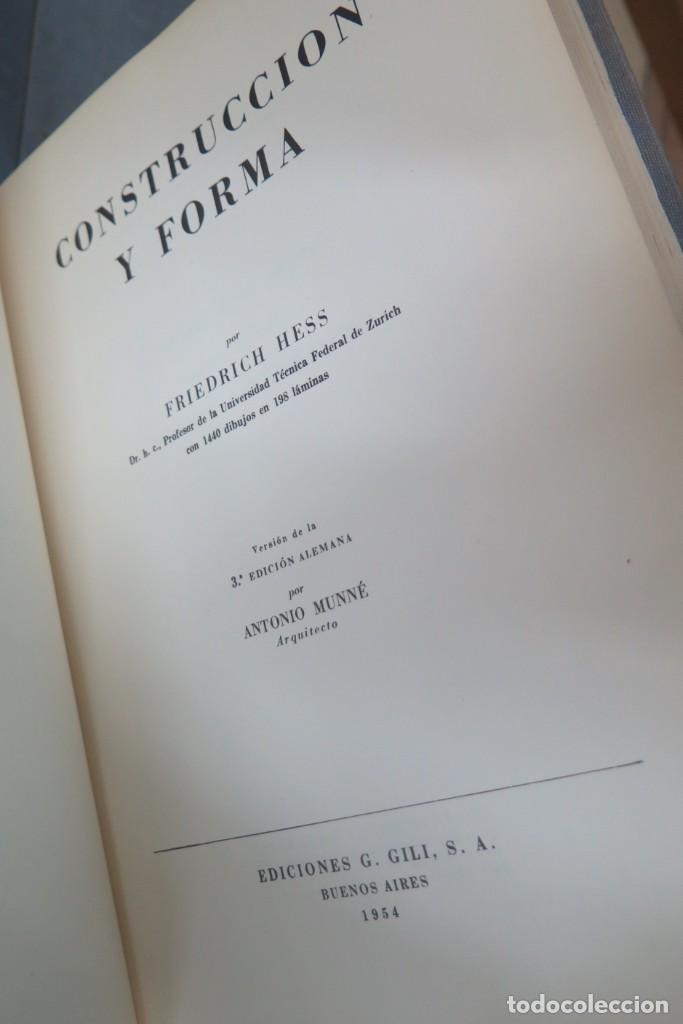 Libros de segunda mano: CONSTRUCCION Y FORMA EN ARQUITECTURA. FRIEDRICH HESS - Foto 2