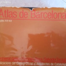 Libros de segunda mano: ATLAS DE BARCELONA. SEGLES XVI- XX. MONTSERRAT GALERA, FRANCESC ROCA , SALVADOR TARRAGO 1984.. Lote 315044213