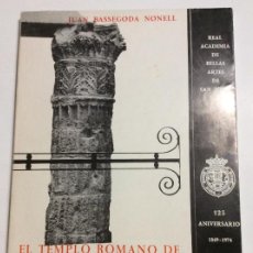Libros de segunda mano: EL TEMPLO ROMANO DE BARCELONA JUAN BASSEGODA NONELL. Lote 316178228