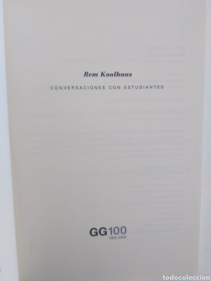 Libros de segunda mano: CONVERSACIONES CON ESTUDIANTES / REM KOOLHAAS. - Foto 2