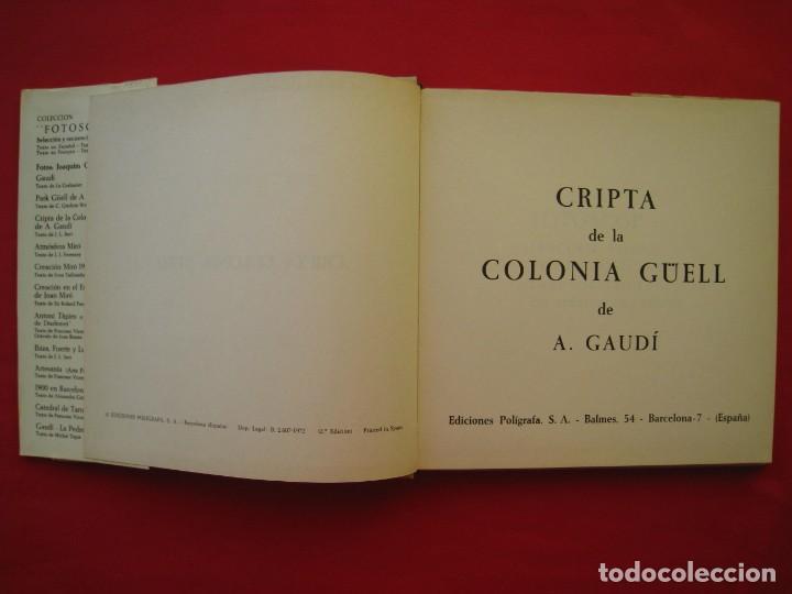 Libros de segunda mano: GAUDI - CRIPTA COLONIA G&Uuml;ELL - EDICIONES POLIGRAFA 1972. - Foto 4