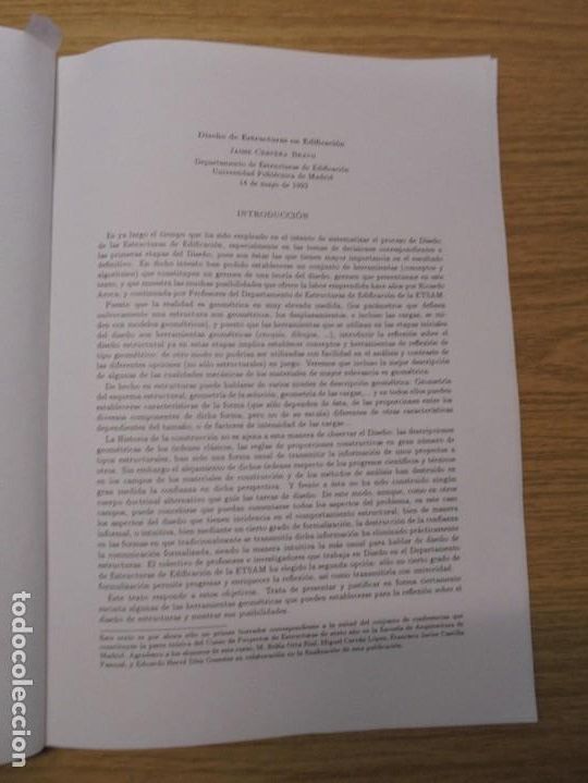 Libros de segunda mano: DISE&Ntilde;O DE ESTRUCTURAS EN EDIFICACION. JAIME CERVERA. PROYECTO DE ESTRUCTURAS. 1993 - Foto 8