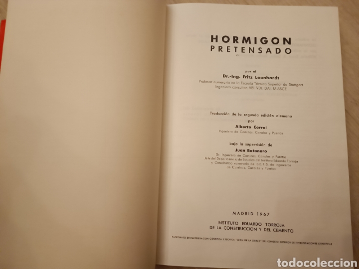 Libros de segunda mano: HORMIG&Oacute;N PRETENSADO PROYECTOS Y CONSTRUCCI&Oacute;N - LEONHART - Foto 6