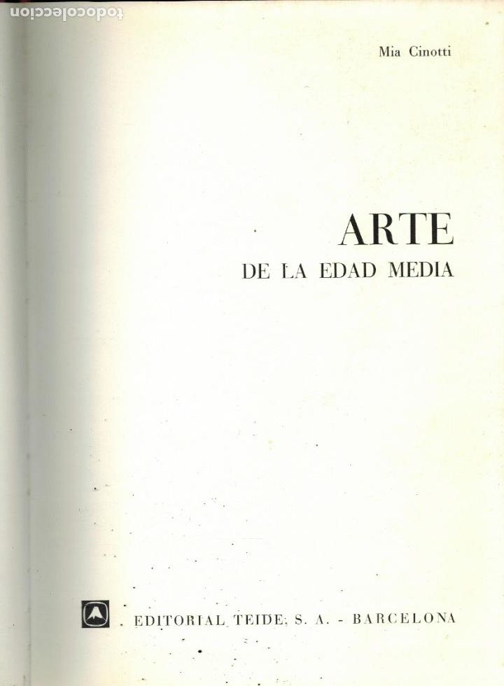 Libros de segunda mano: ARTE DE LA EDAD MEDIA - Foto 1