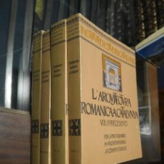 Libros de segunda mano: L'ARQUITECTURA ROMÀNICA A CATALUNYA, PUIG I CADAFALCH, OBRACOMPLETA MUY BUEN ESTADO 4 TOMOS