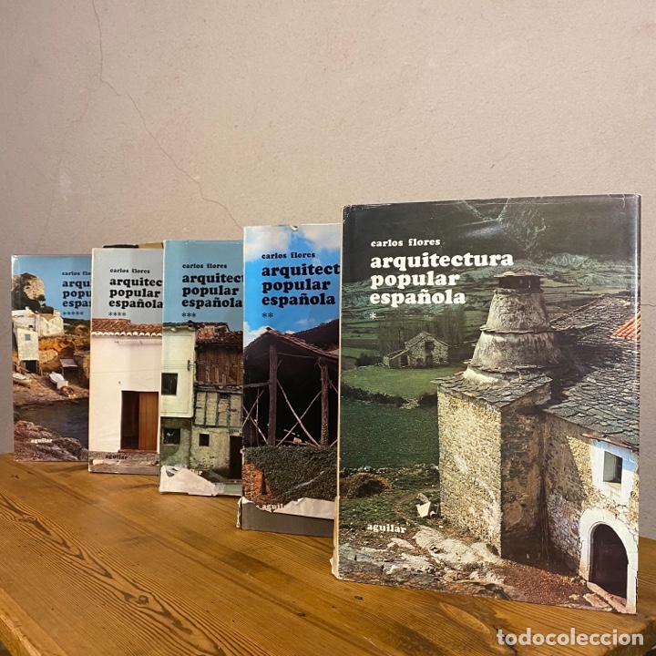 Carlos Flores. Arquitectura Popular Española. Completa 5 tomos. Aguilar.  Fotos pueblos España rural.