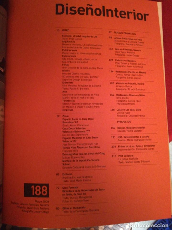Libros de segunda mano: Dise&ntilde;o Interior. N 188. Marzo 2008 - Foto 3