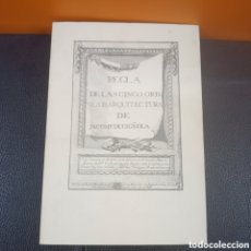 Libros de segunda mano: REGLA DE LAS CINCO ÓRDENES DE ARQUITECTURA JACOME DE VIGÑOLA 1764 - 1994 B1. Lote 365773421