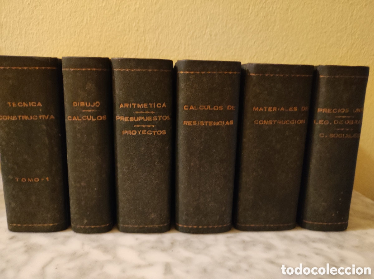 Libri di seconda mano: 6 tomos a&ntilde;os 50 relacionados con la contruccion