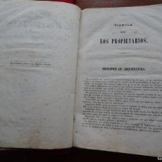 Libros de segunda mano: VIGNOLA, DE LOS PROPIETARIOS O GUÍA DEL CONSTRUCTOR Y DECORADOR DE LOS EDIFICIOS, 1858