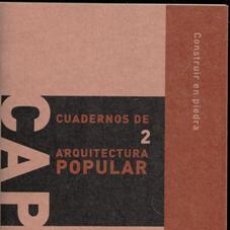 Libros de segunda mano: CUADERNOS DE ARQUITECTURA POPULAR. Nº 2. JUAN MANUEL BAEZ MEZQUITA