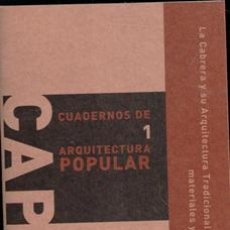 Libros de segunda mano: CUADERNOS DE ARQUITECTURA POPULAR. Nº 1. CONCHA CASADO