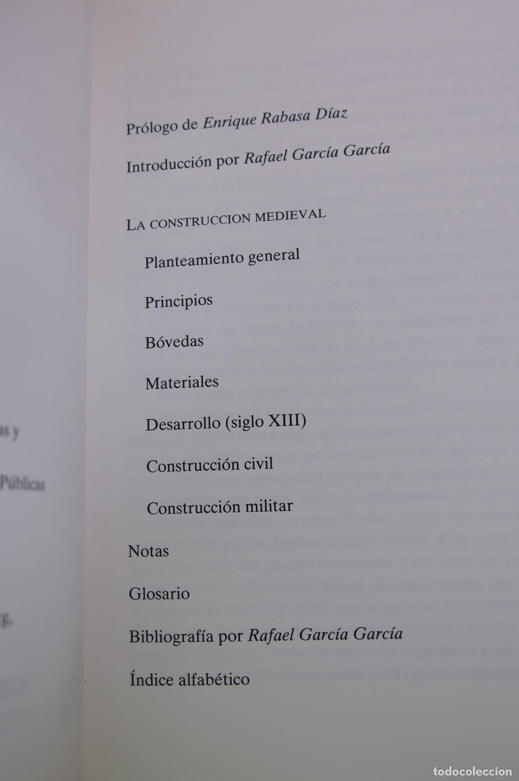 Libros de segunda mano: La construcci&oacute;n medieval. Viollet-Le-Duc - Foto 2