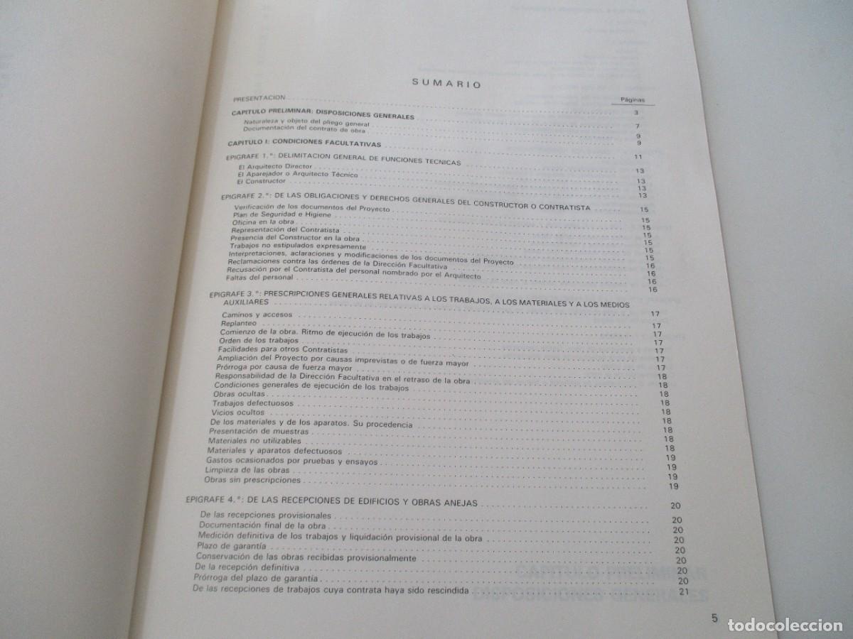 Libros de segunda mano: Pliego de condiciones generales de la edificaci&oacute;n W17239 - Foto 2