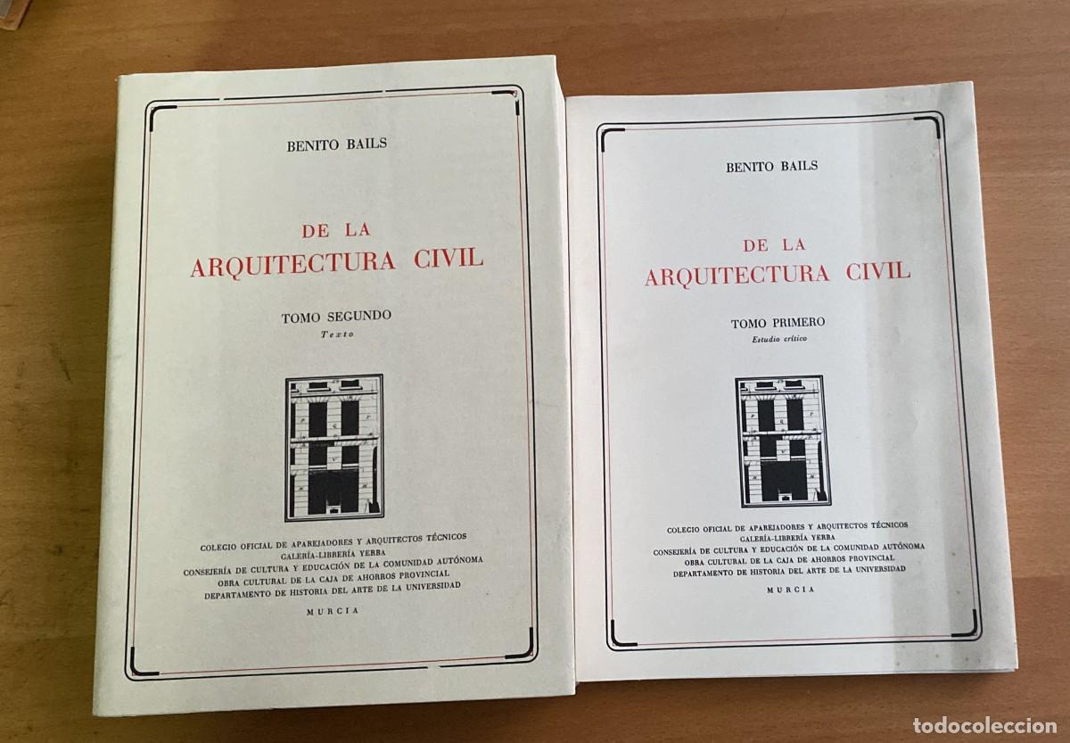 Libros de segunda mano: De la arquitectura civil, de Benito Bails - Foto 1
