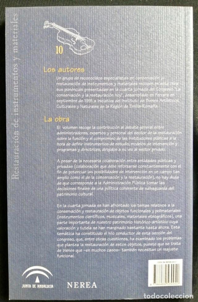 Libros de segunda mano: RESTAURACI&Oacute;N DE INSTRUMENTOS Y MATERIALES, BITELLI. - Foto 2