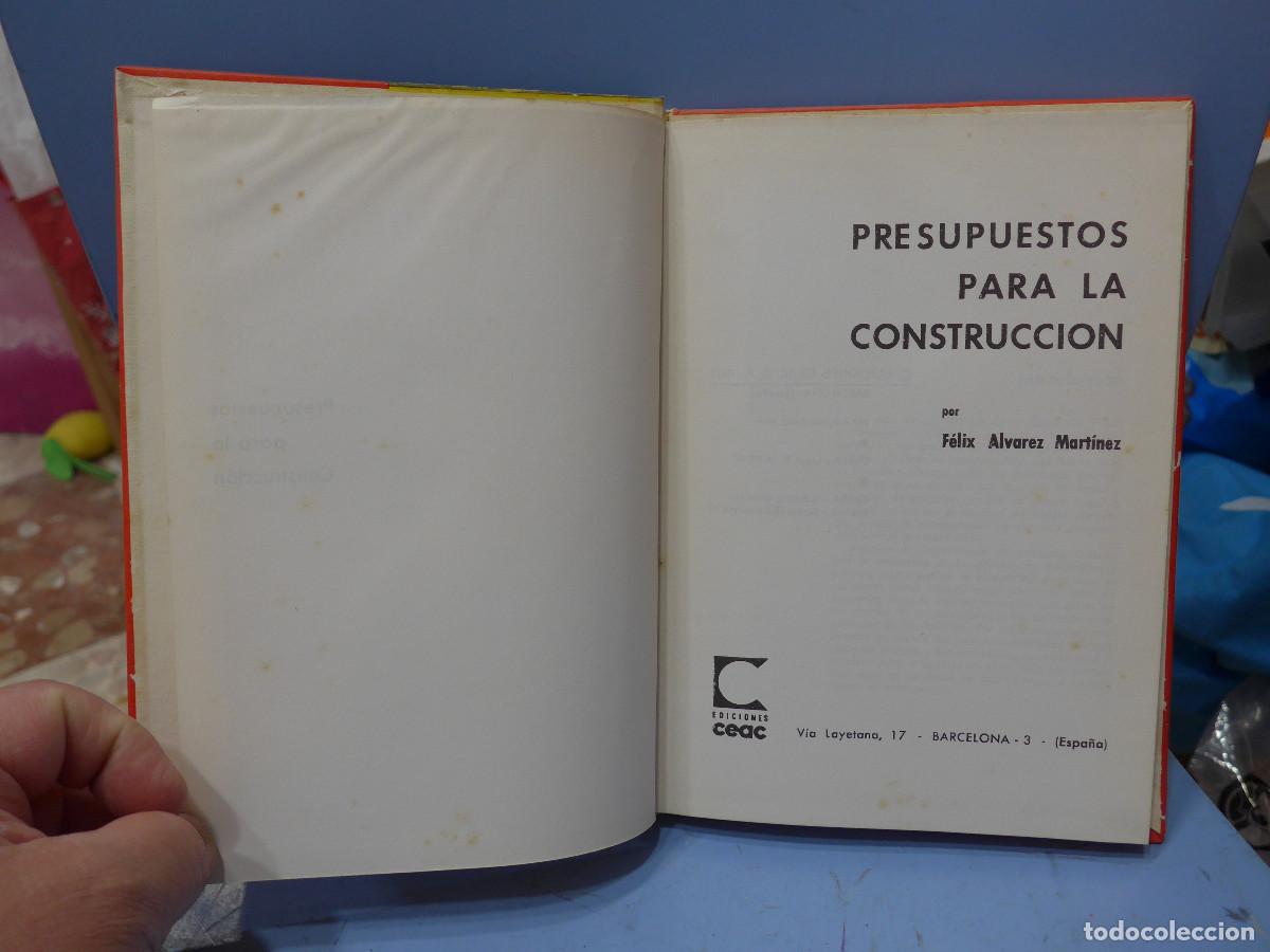Libros de segunda mano: PRESUPUESTOS PARA LA CONSTRUCCION - CEAC - Foto 5