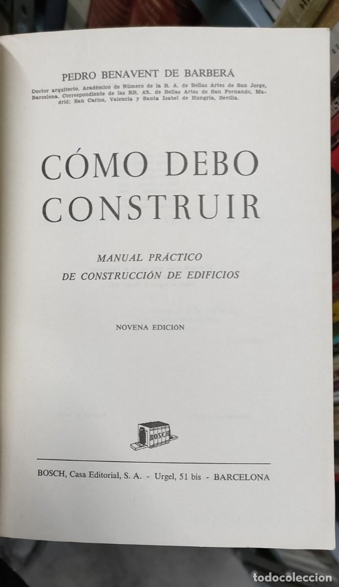Libros de segunda mano: COMO DE CONSTRUIR. BENAVENT DE BARBERA - Foto 12