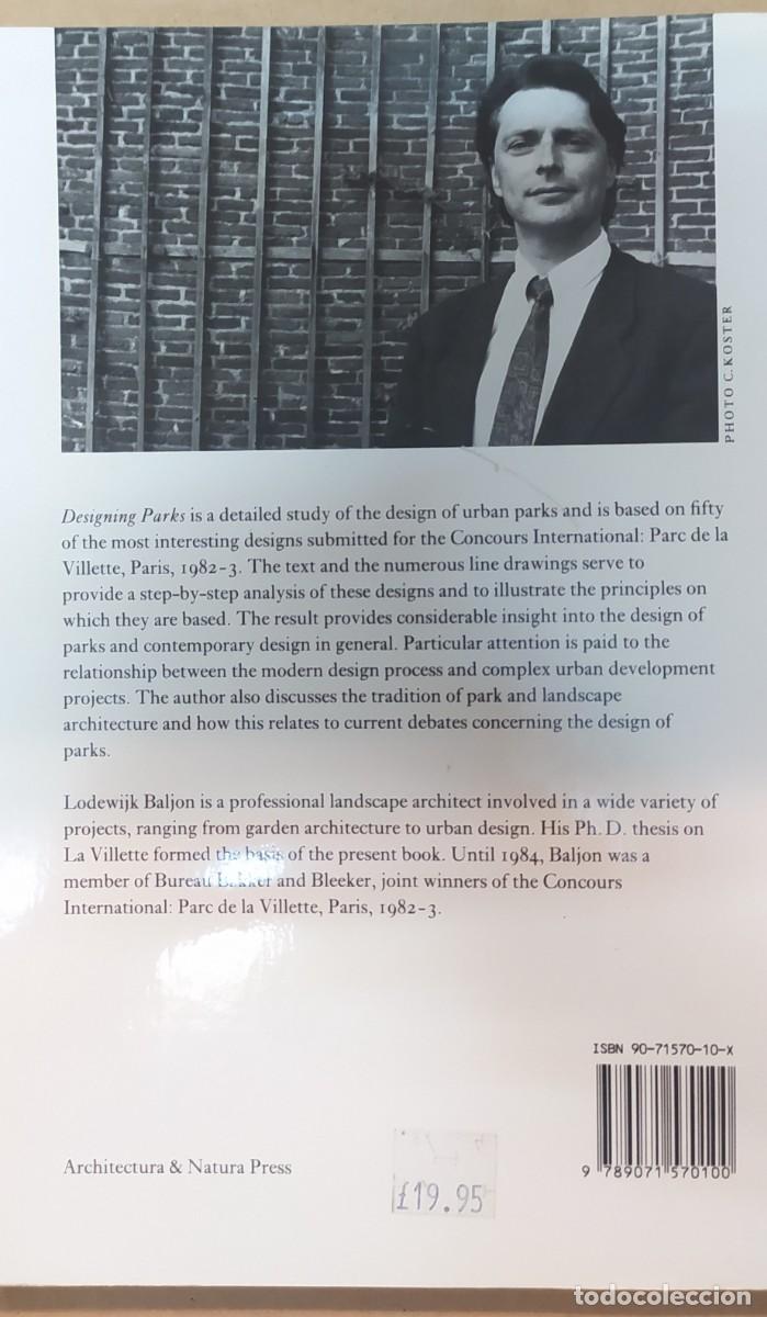 Libros de segunda mano: Designing Parks Lodewijk Baljon - Foto 2