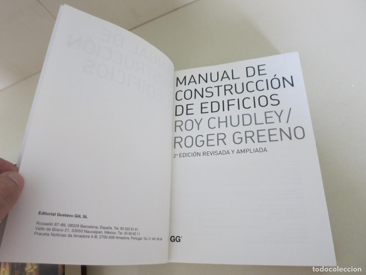 Libros de segunda mano: MANUAL DE CONSTRUCCION DE EDIFICIOS - Roy Chudley - Edificacion Arquitectura REVISADA Y AMPLIADA - Foto 4