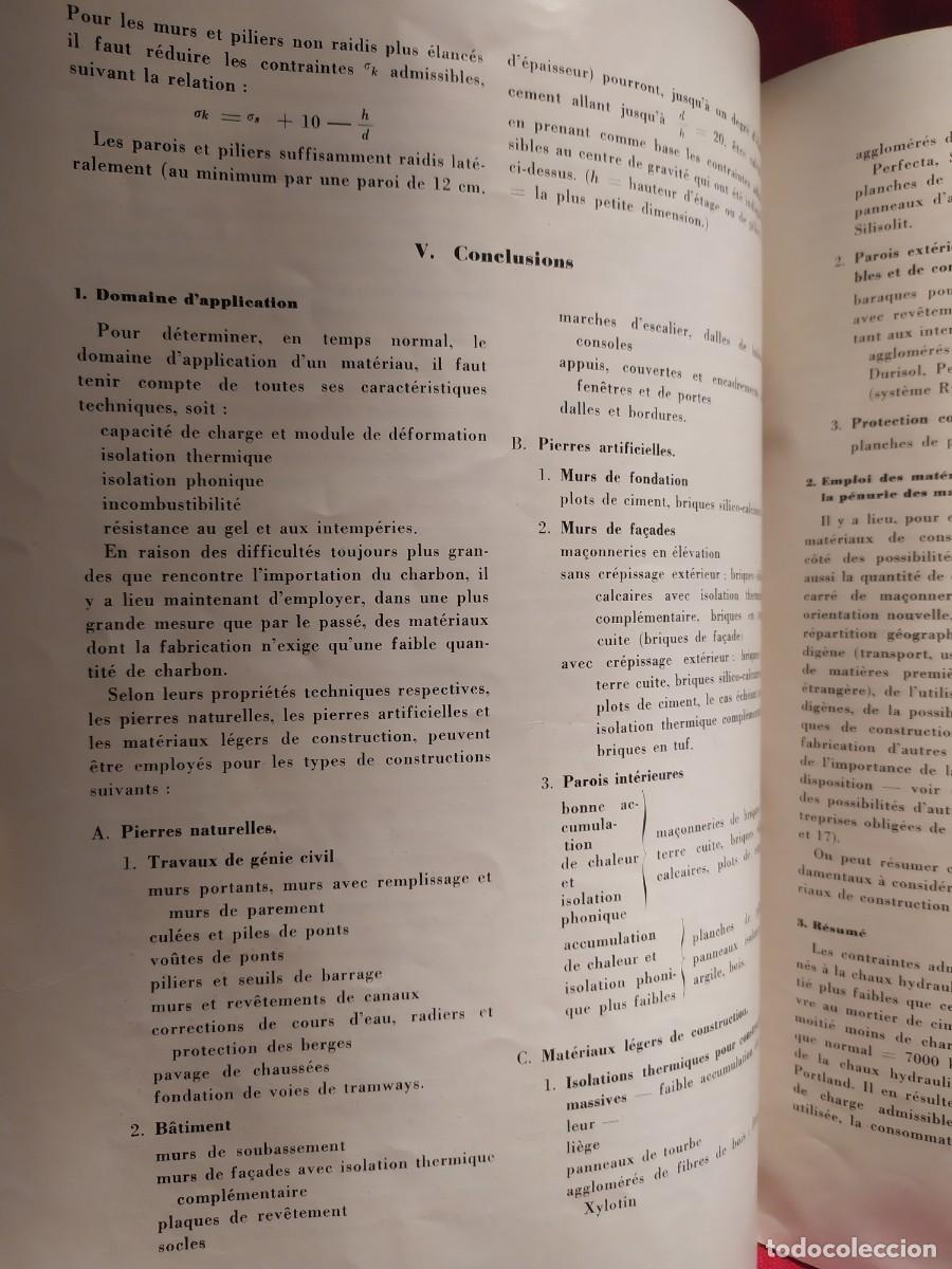 Libros de segunda mano: 1946. La construction en temps de guerre. Haller. - Foto 8