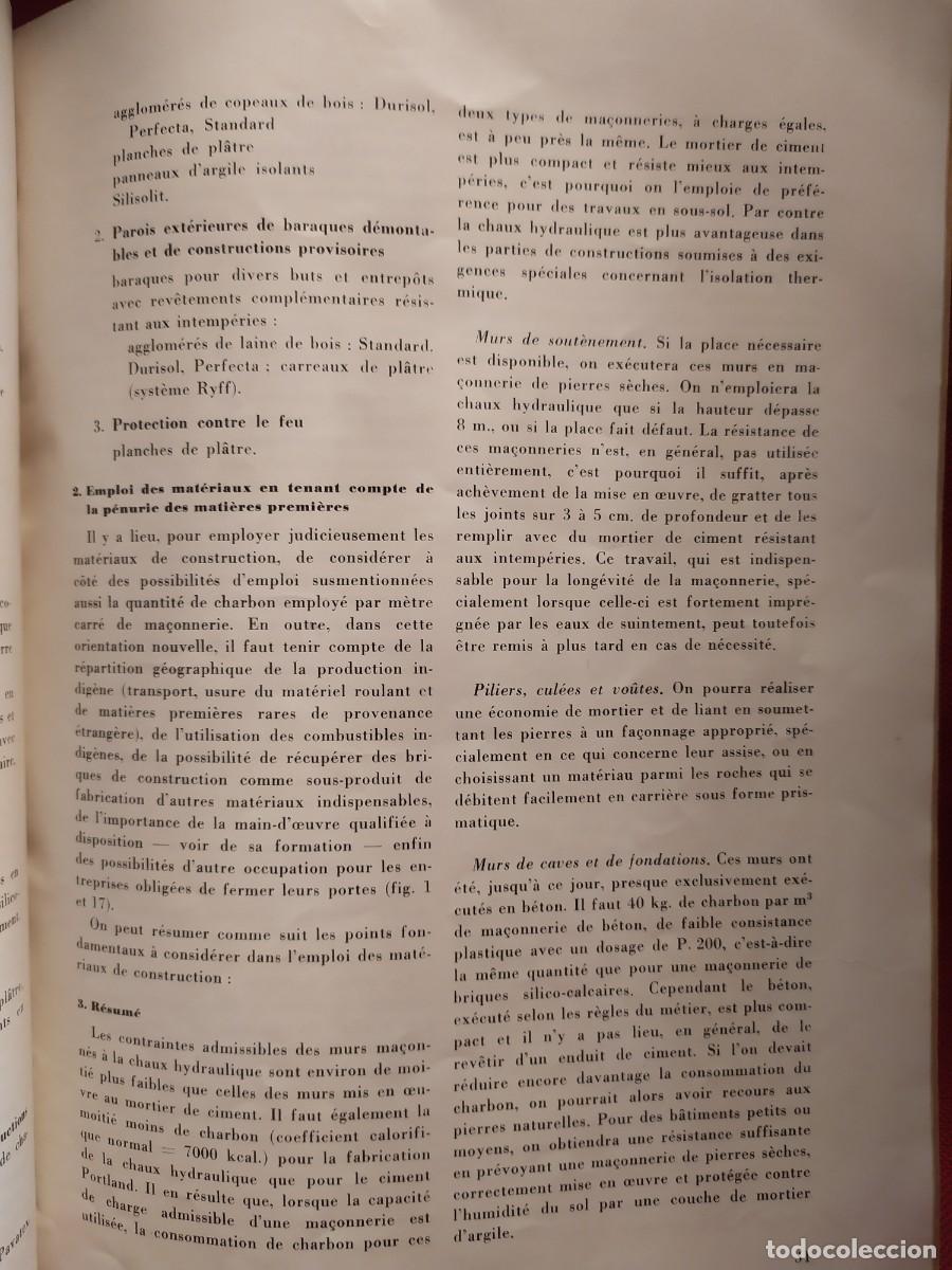 Libros de segunda mano: 1946. La construction en temps de guerre. Haller. - Foto 9