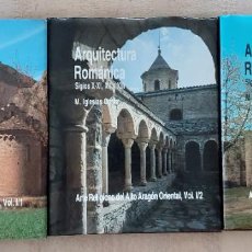 Libros de segunda mano: ARQUITECTURA ROMÁNICA S. X, XI, XII Y XIII - ARTE RELIGIOSO DEL ALTO ARAGÓN - 3 VOL. ( COMPLETO )