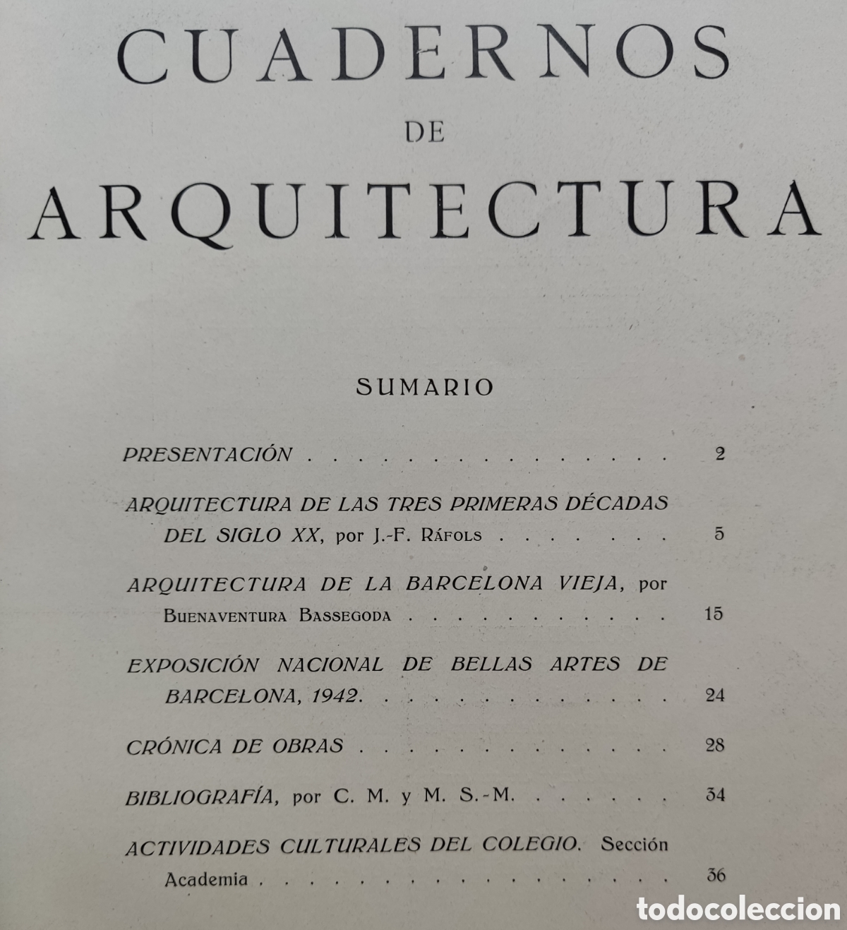 Libros de segunda mano: CUADERNOS DE ARQUITECTURA 1945 - Foto 2