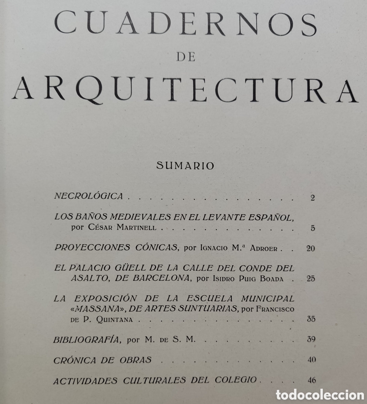 Libros de segunda mano: CUADERNOS DE ARQUITECTURA 1945 - Foto 4