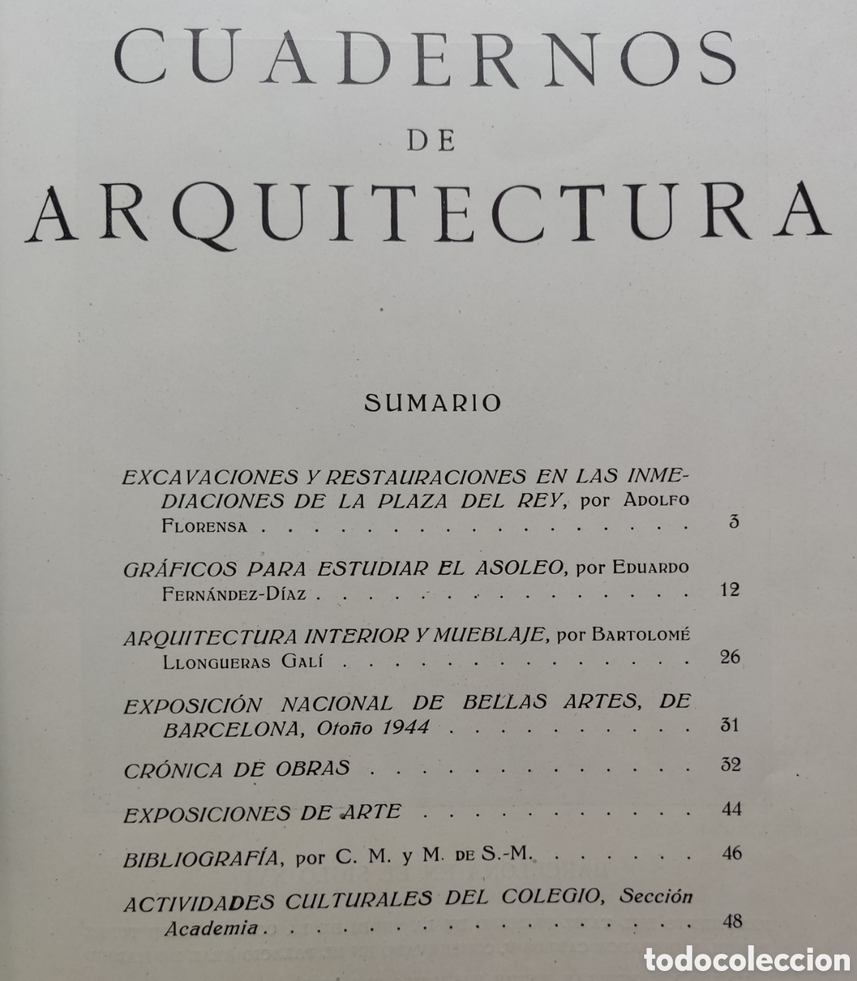 Libros de segunda mano: CUADERNOS DE ARQUITECTURA 1945 - Foto 6