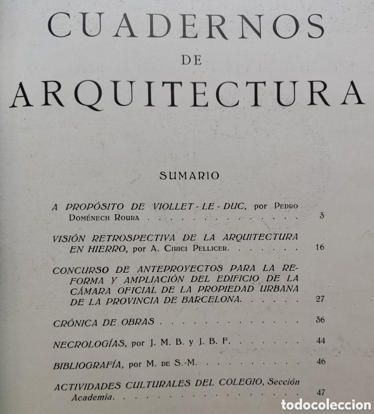 Libros de segunda mano: CUADERNOS DE ARQUITECTURA 1945 - Foto 8