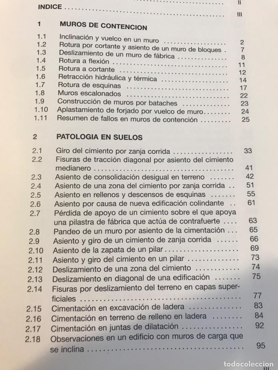 Libros de segunda mano: MANUEL MU&Ntilde;OZ HIDALGO. DIAGNOSIS Y CAUSAS EN PATOLOG&Iacute;A DE LA EDIFICACI&Oacute;N. 1994 - Foto 2