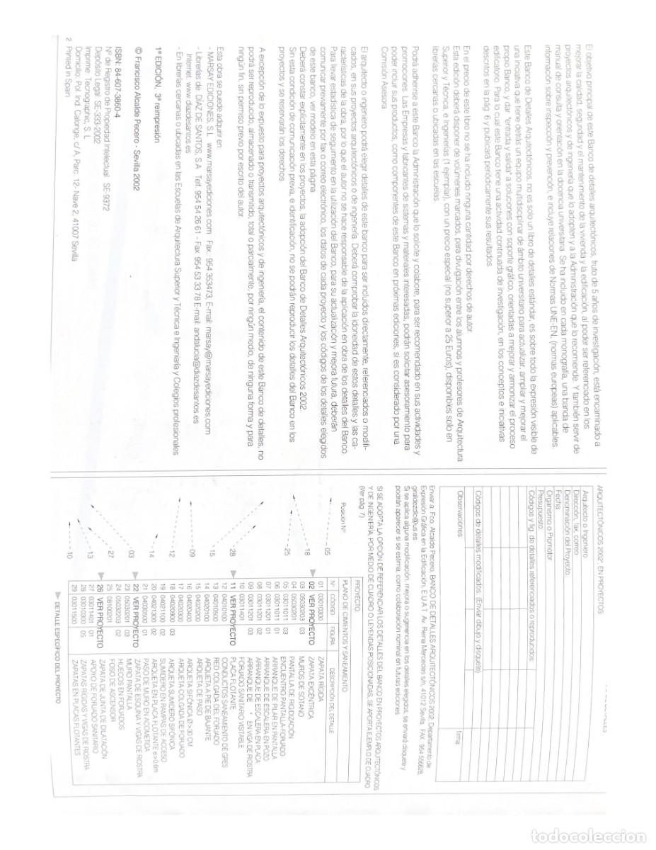 Libros de segunda mano: BANCO DE DETALLES ARQUITECTONICOS 2002 - Foto 2