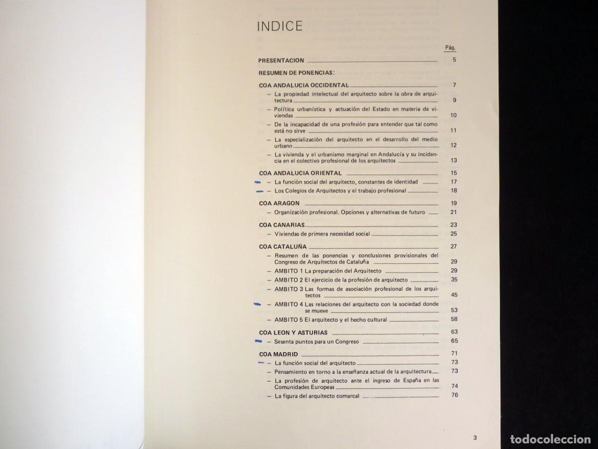 Libros de segunda mano: CONGRESO DE ARQUITECTOS DE ESPA&Ntilde;A. GRANADA 1981. COMO NUEVOS - Foto 14