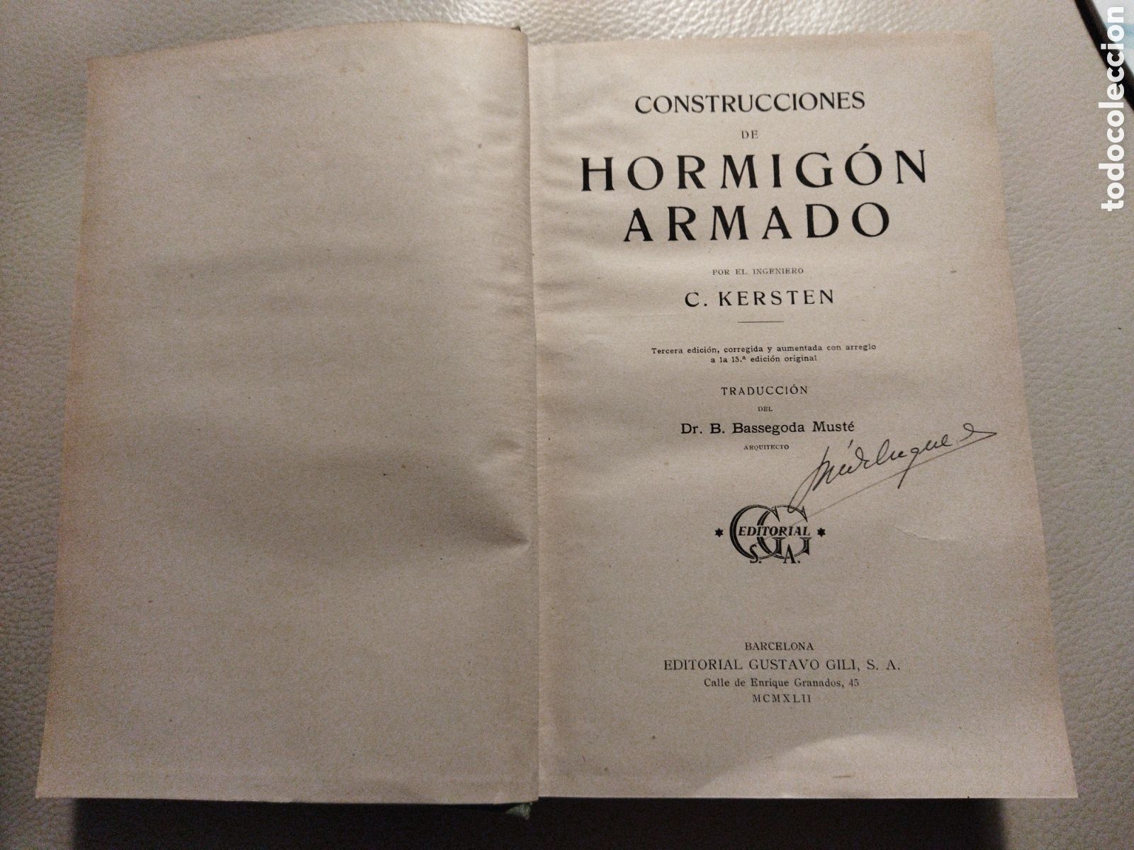 Libros de segunda mano: Construcciones de hormig&oacute;n armado / Kersten, C. - Foto 2