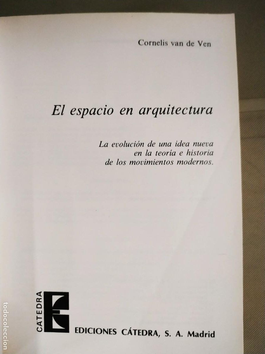 Libros de segunda mano: El espacio en arquitectura - Cornelis Van de Ven. C&aacute;tedra - Foto 6