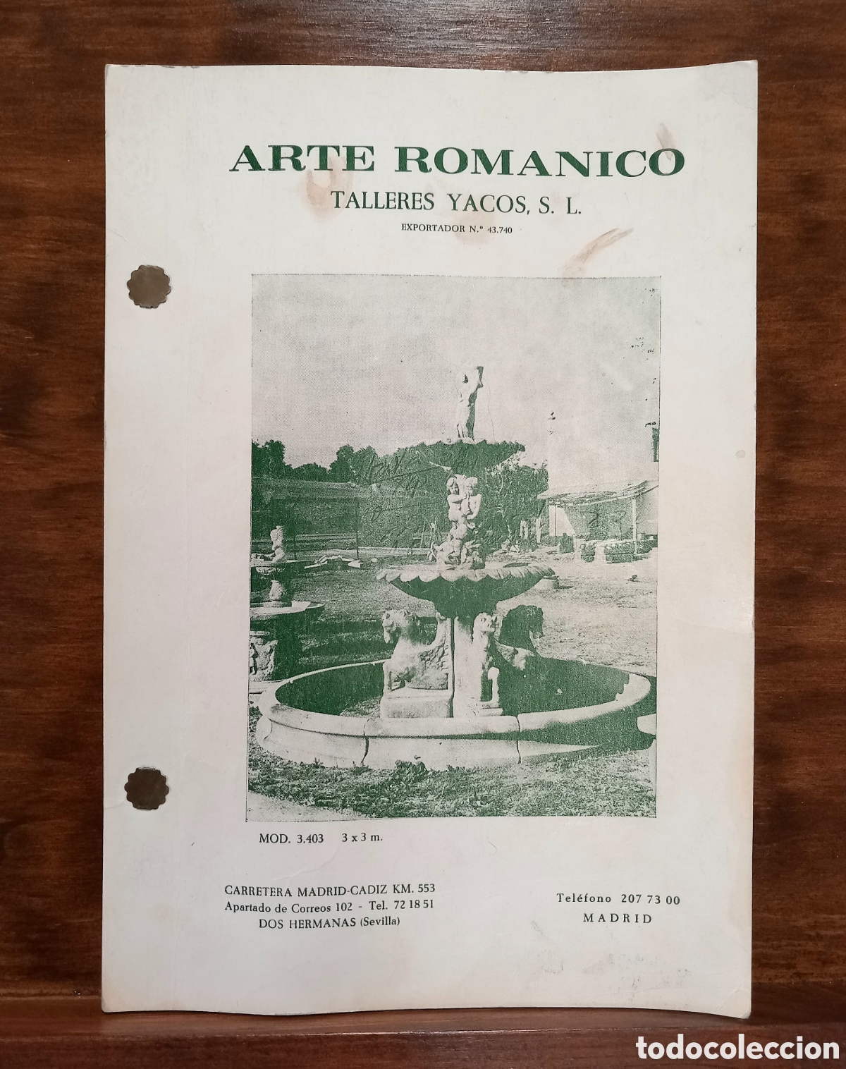 Libri di seconda mano: Cat&aacute;logo comercial, Arte Rom&aacute;nico, Talleres Yacos