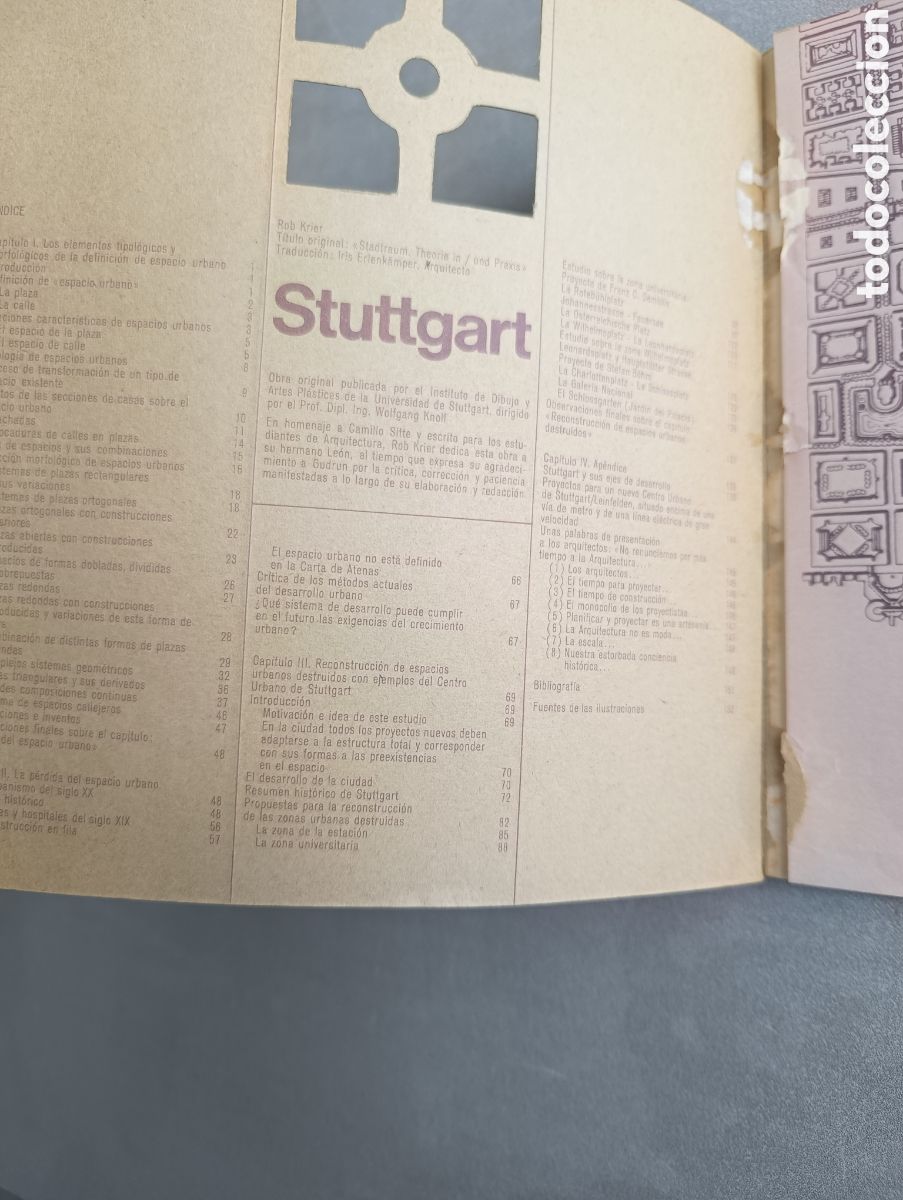 Libros de segunda mano: Stuttgart. Teor&iacute;a y pr&aacute;ctica de los espacios urbanos. Rob Krier - Foto 3