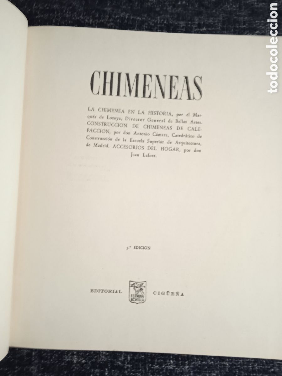 Libros de segunda mano: CHIMENEAS. -ED. EDITORIAL CIG&Uuml;E&Ntilde;A. - Foto 1