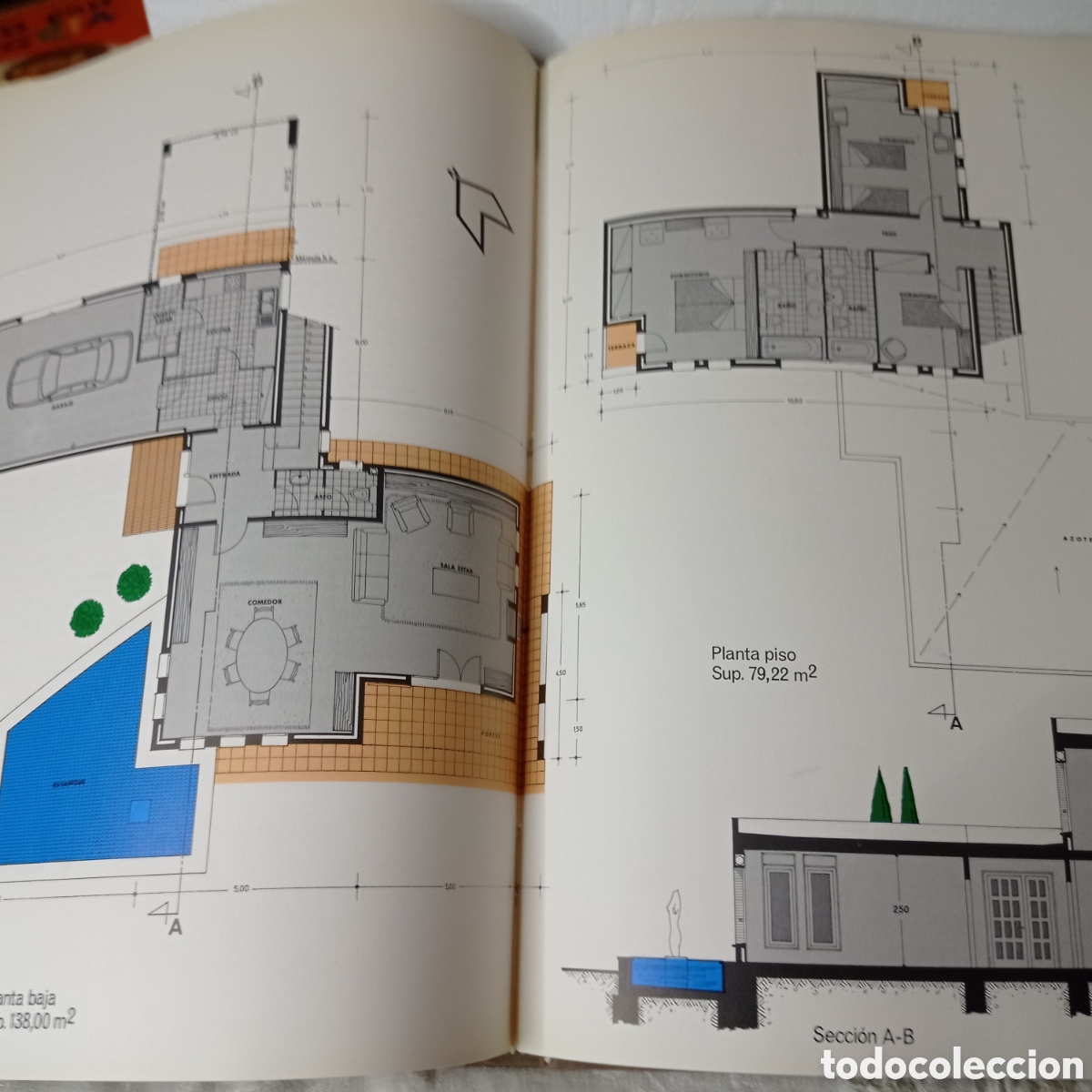 Libros de segunda mano: ARQUITECTURA,PROYECTOS DE CHALETS,GRAN FORMATO,CEAC - Foto 2