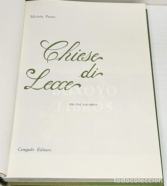 Libros de segunda mano: PAONE, Michele. Chiese di Lecce. Volume secondo - Foto 2